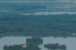 Water reservoir with flooded village